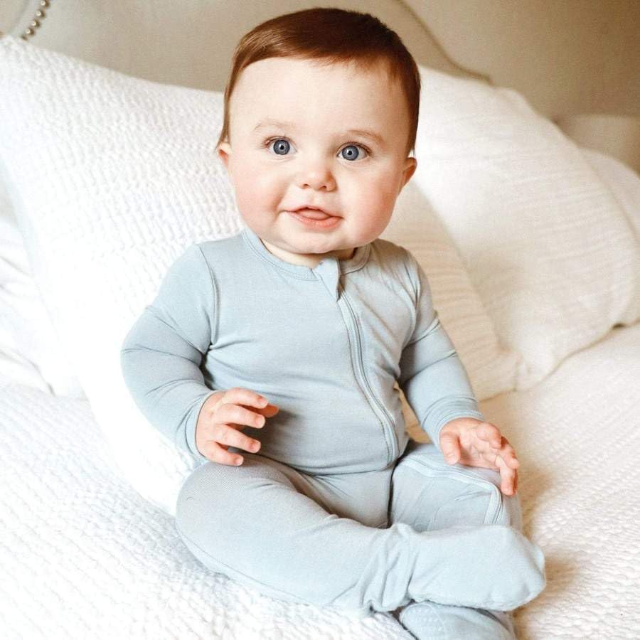 Baby Zipper Footie Pajamas, Supersoft Bamboo Rayon Baby Footed Pjs Boy Girl 0-3-6-9-18-24 Month