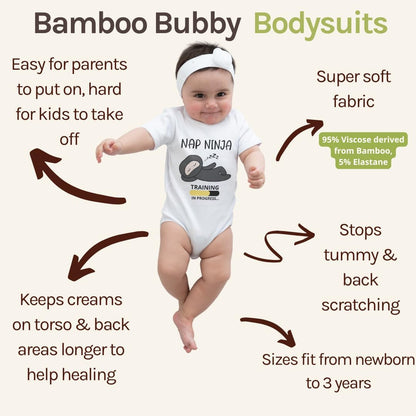 Infant Short Sleeve Baby Bodysuit for Sensitive Skin | Eczema-Friendly Newborn Clothing for Boys or