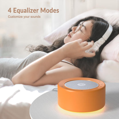Nursery Lamp with Sound Machine, Mood Lighting, 7 Colors Night Light, 30 Soothing Sounds, White
