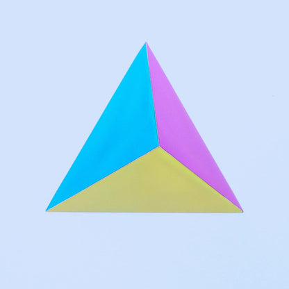 CMY Cubes The Ignis (50mm) - Cyan, Magenta & Yellow Polyhedron - Subtractive Color Mixing Optical
