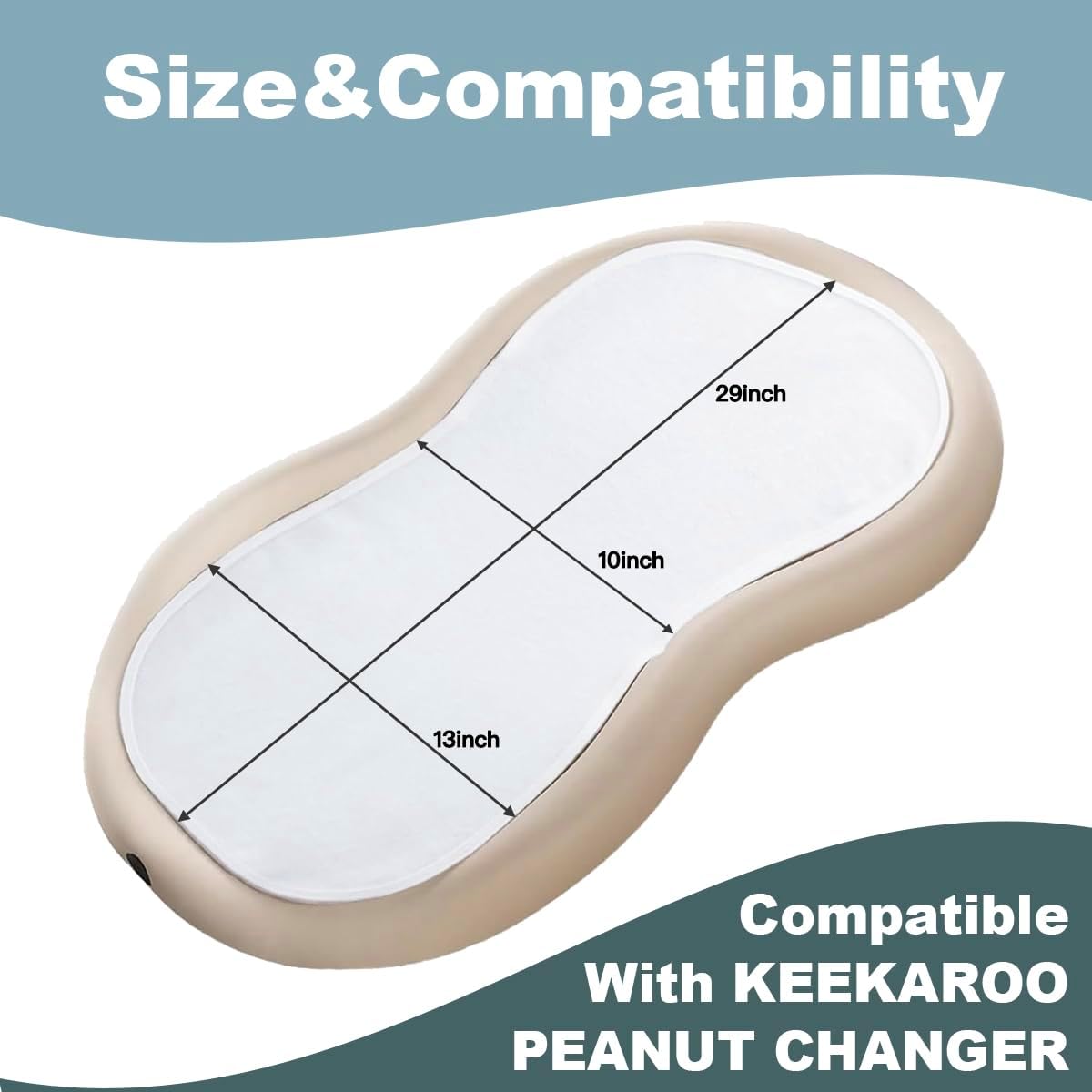 Thicker 4-Pack Waterproof Changing Pad Liners - Ultra Soft & Absorbent for Baby, Fits Keekaroo