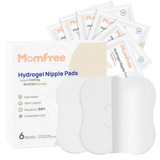 Hydrogel Nipple Gel Pads for Breastfeeding: Soothing Nursing Pads Reusable Instant Cooling Relief |