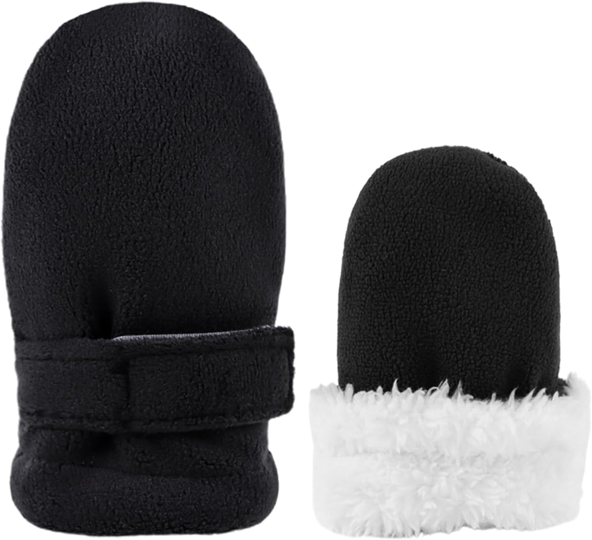 Zsedrut No Scratch Baby Mittens Toddler Infant Fleece Lined Gloves Winter Warm Mitten for Baby Boys