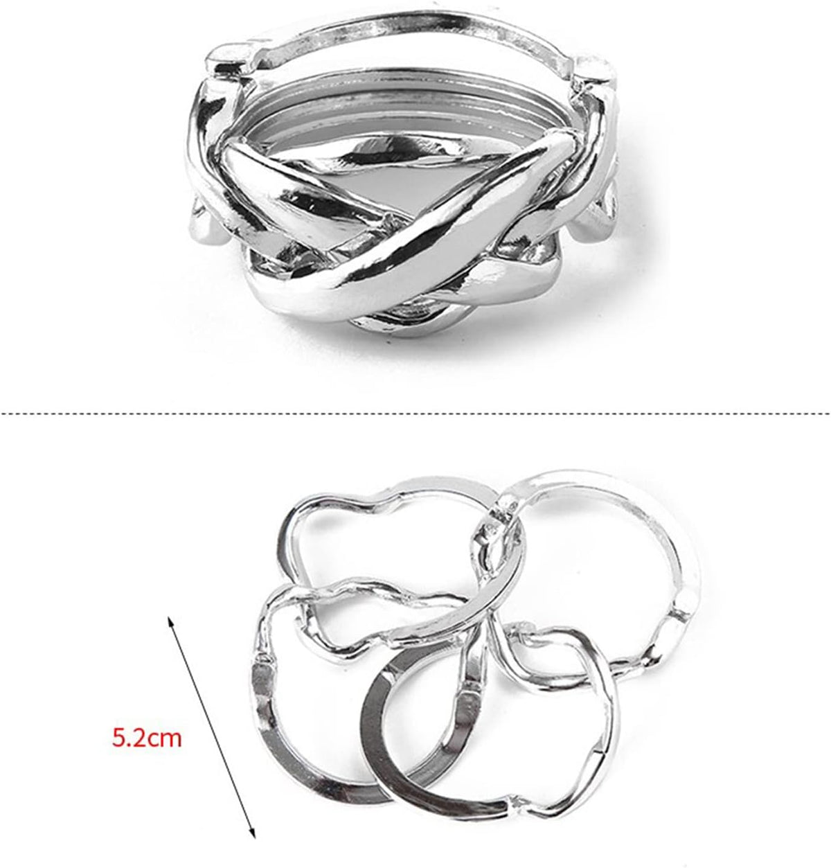 18 pcs IQ Test Puzzle Metal Wire Puzzles Mind Game Educational Toys High Difficulty Brain Teaser