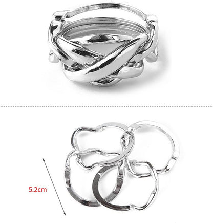18 pcs IQ Test Puzzle Metal Wire Puzzles Mind Game Educational Toys High Difficulty Brain Teaser