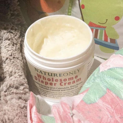 Nature Only Wholesome Diaper Cream. Calm, Nourish and Soothe Diaper Rash. Natural & Organic - 4 oz