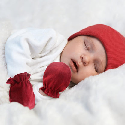 Newborn Baby Mittens No Scratch Cotton Elastic Wrist Gloves Infant Toddler Mittens for Baby Boy