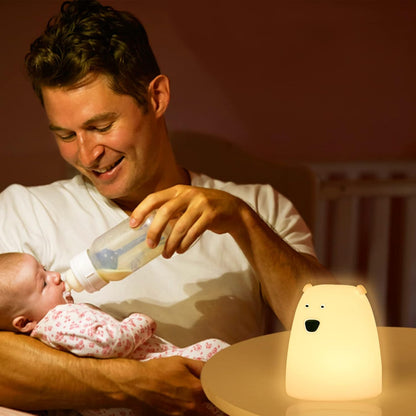 ZKLiLi Night Light for Kids, Cute Night Lamp Battery Powered Night Light for Kids Silicone Soft LED