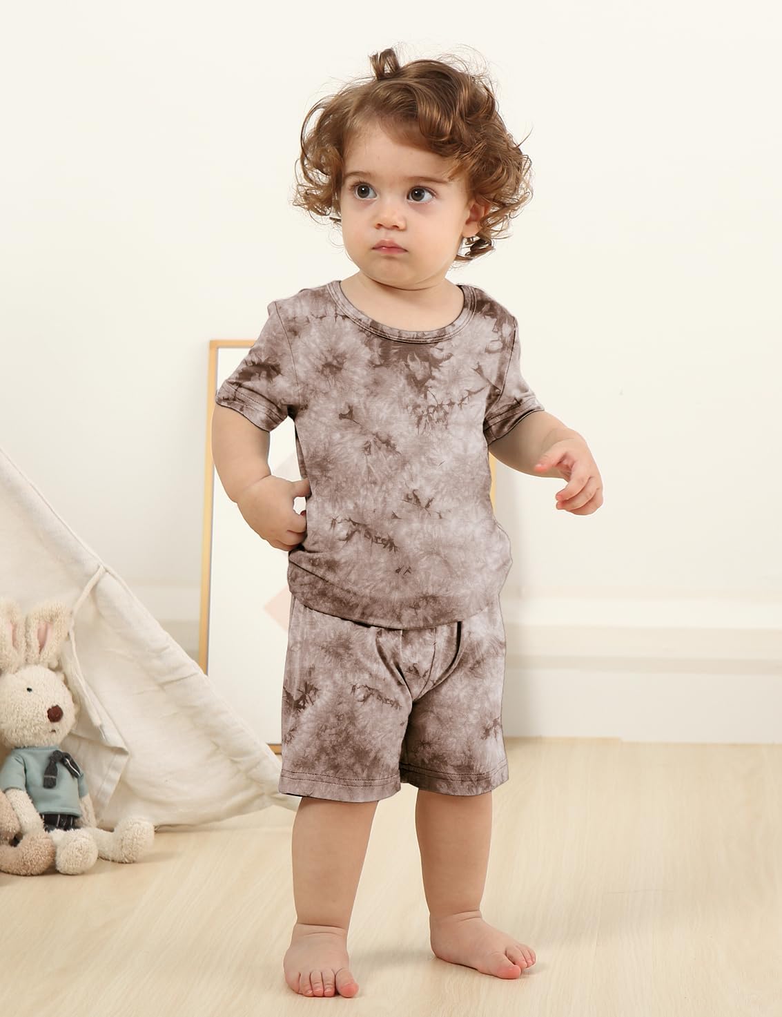 Jimonda Baby/Toddler Soft Sleepwear Short sleeve Kids Cool Pajama Outdoor 2-Piece Shirt&Shorts