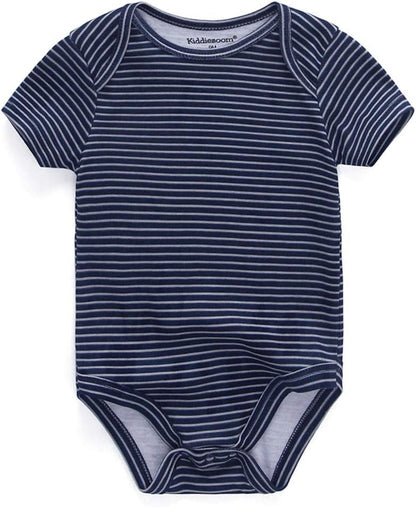 Kiddiezoom Baby Bodysuit Newborn Short Sleeve baby One-Piece Cotton 5-Pack baby clothes