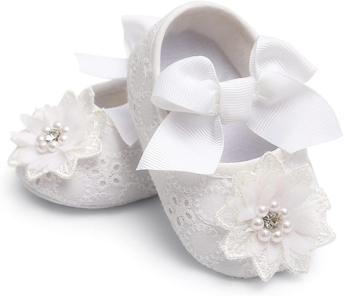 Baby Shoes Mary Jane Flats Non Slip Soft Sole Infant Toddler Sneakers First Walkers Party Christmas