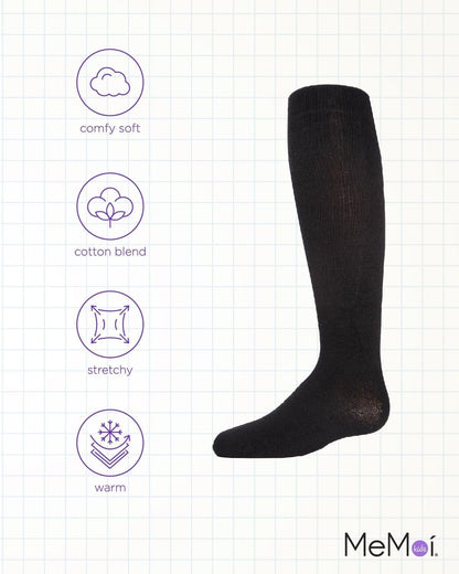 MeMoi Soft Pima Cotton Tights for Girls, Soft and Lightweight Opaque Tights for girls - Sizes 8 to