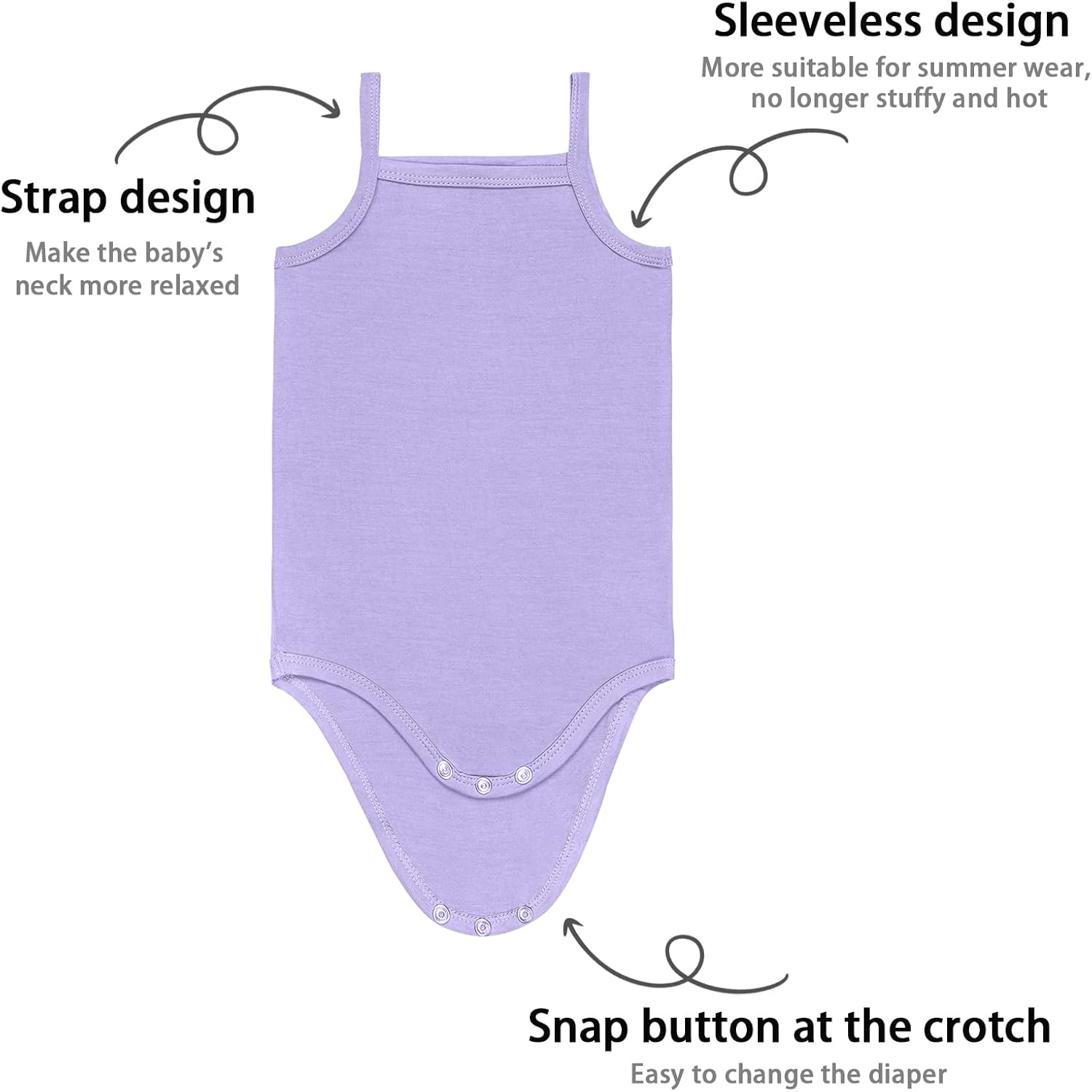 GUISBY Rayon Made from Bamboo Undershirt boy Girl Bodysuit for baby 3-Packs