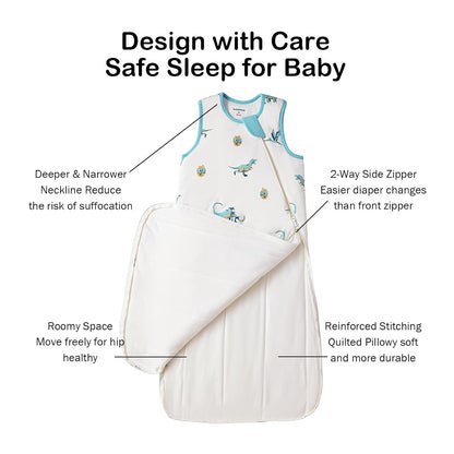 BubblePanda Rayon Made from Bamboo Sleep Sack 0-6 Months 0.5 Tog Soft Newborn Sleep Sack 3-6 Months