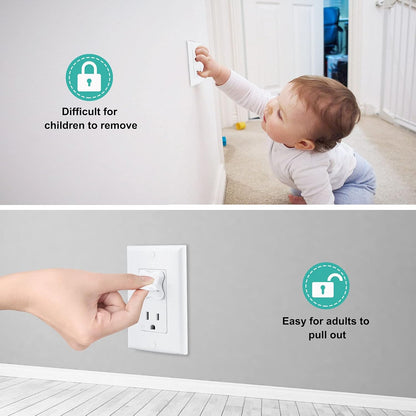 Outlet Covers Babepai 38-Pack White Baby Proof Electrical Protector Safety Improved Baby Safety