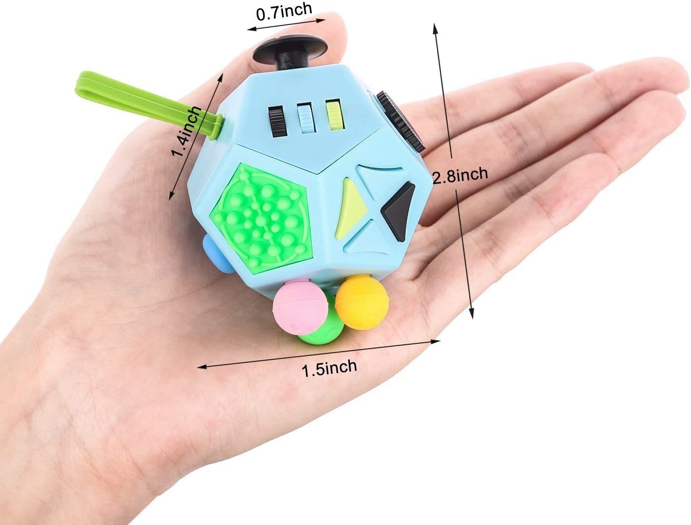 12 Sided Cube Toys,Fidget Toys Relief Stress and Anxiety Depression Anti for Kids and Adults with