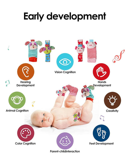 dearlomum Baby Play Mat Gym,Funny Play Piano Tummy Time Baby Activity Mat with 5 Infant Sensory