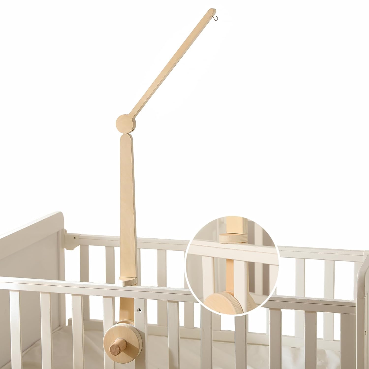 HI BABY MONMENT Crib Mobile Arm - Baby Mobile Hanger with 2-Height Settings Adjustable, Stabilizing
