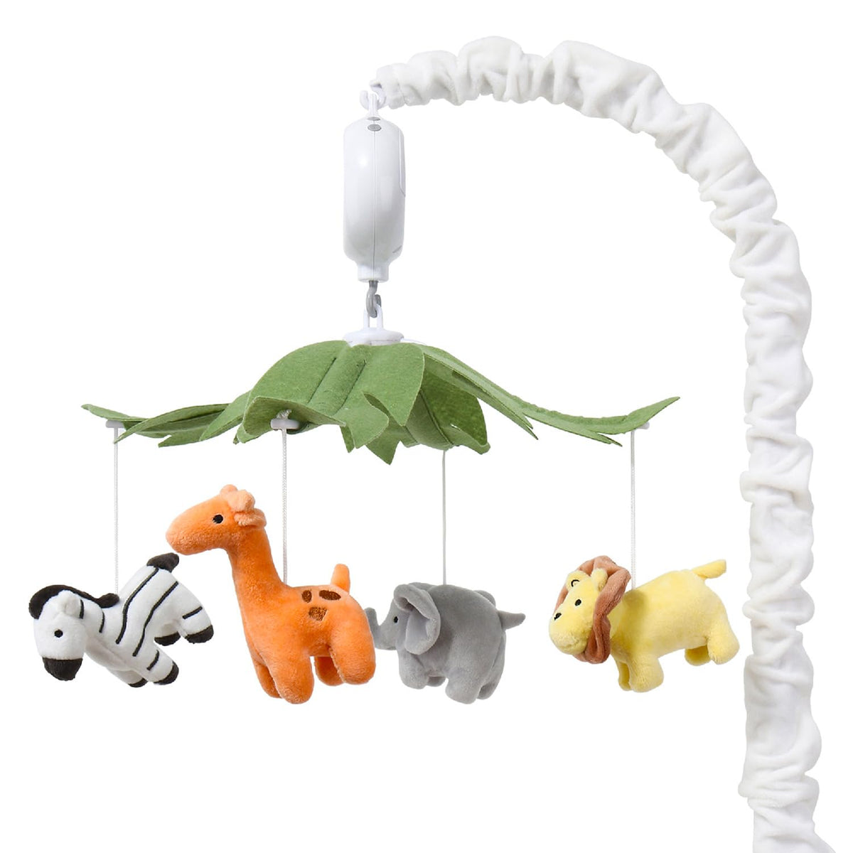 The Peanutshell Crib Mobile for Boys or Girls - White Musical Baby Crib Mobile with 12 Lullabies