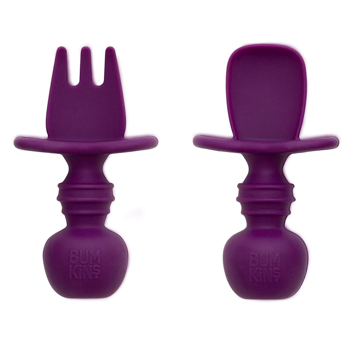 Bumkins Baby Utensils Set, Chewtensils Silicone Spoons for Dipping, Self-Feeding, Baby Led Weaning