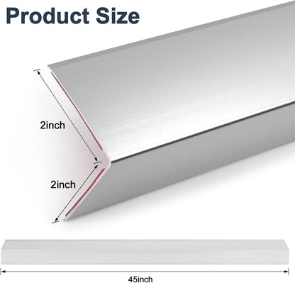 4PCS 45" Aluminum Metal Corner Protectors, Self Adhesive Corner Guards, Metal Wall Edge Protector