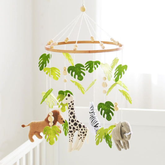 Baby Mobile for Crib Safari Nursery Mobile Handmade Jungle Baby Mobile Woodland Nursery Decor