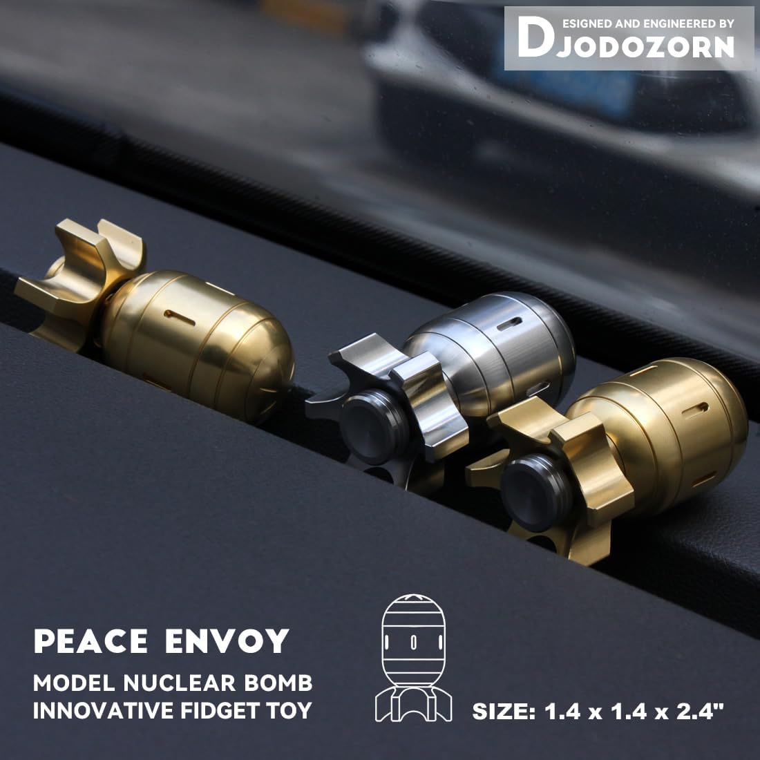 Atomic Bomb Fidget Toys, Metal Fidget Spinners, 3 in 1 Executive Desk Toy, EDC Clicker, Office