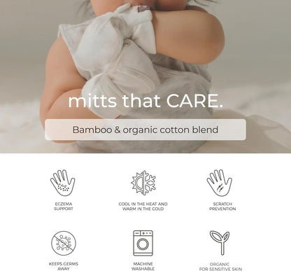 goumikids Viscose Made from Bamboo Cotton Anti-Scratch Soft Stay-On Mitts