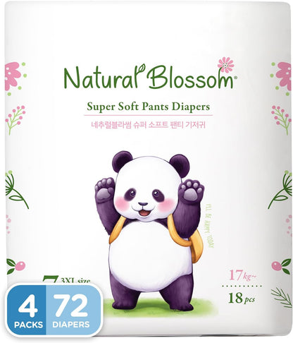 Pull-On Baby Diapers | Ultra-Slim, Hypoallergenic, Super Soft, Vegan | Size 7 (5T-6T, 37 lbs and