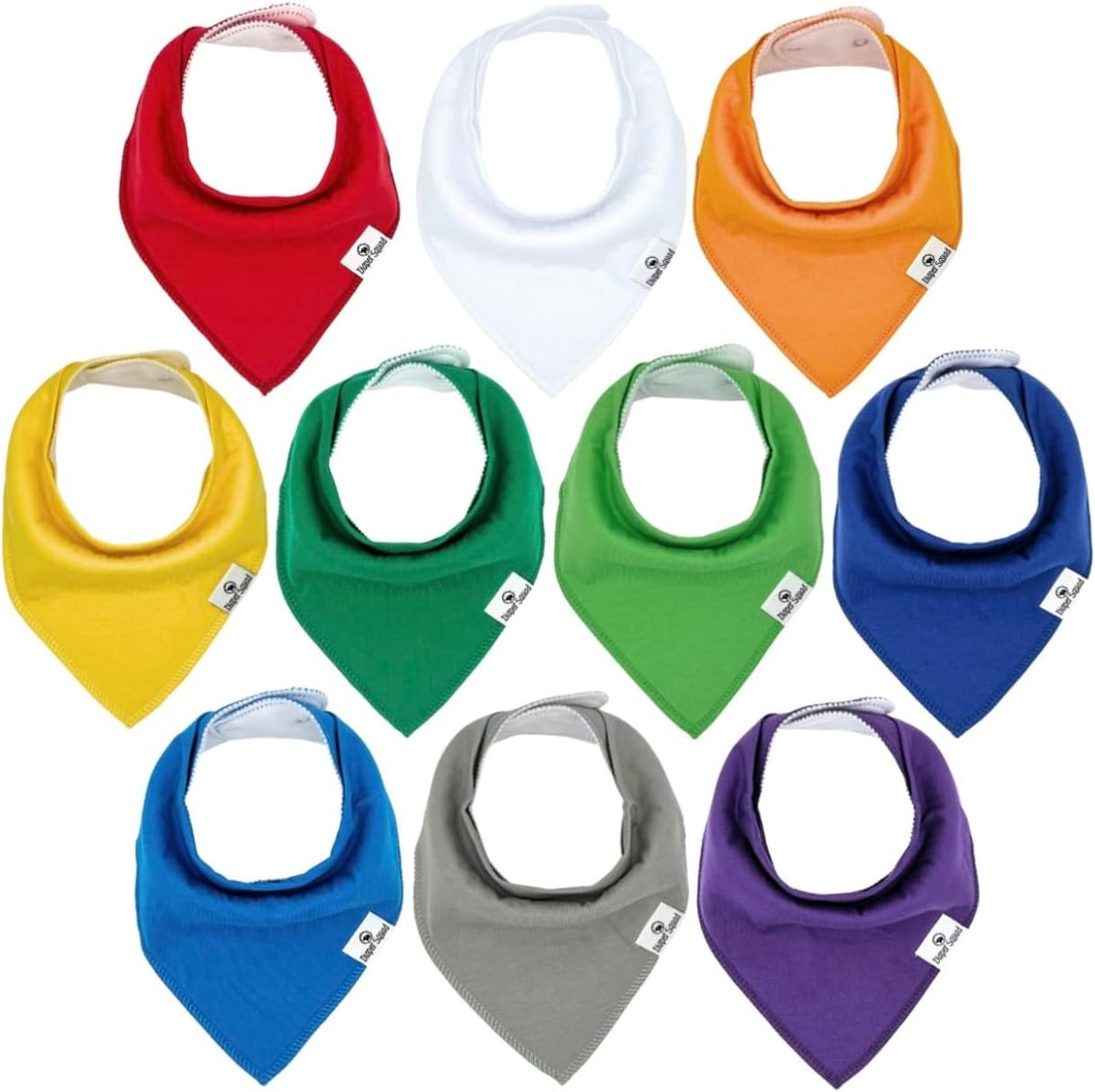 DiaperSquad's Baby Bibs for Drooling and Teething, Bibs for Boys, Baby Girl - Solid Cotton Baby