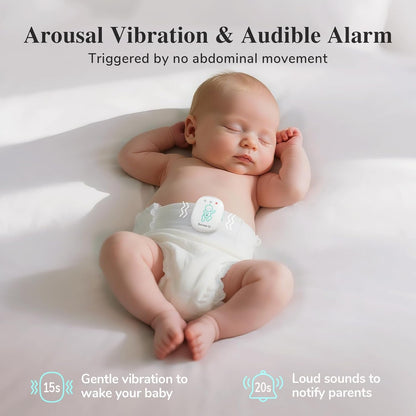 Sense-U Smart Baby Monitor Pro with Arousal Vibration, Audible and App Alerts: Tracks Abdominal