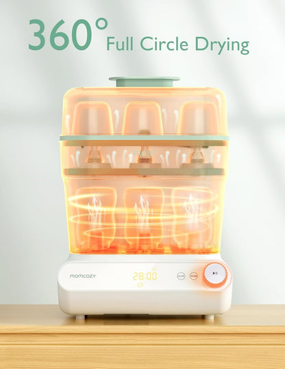 Momcozy 3 Layers Large Bottle Sterilizer and Dryer, Fast Sterilize and Dry, Universal Bottle