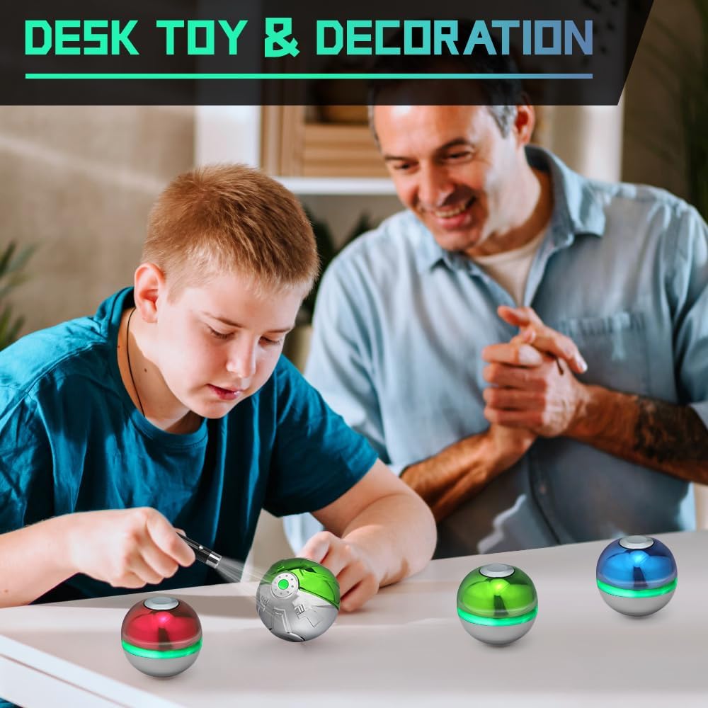 Metal Fidget Spinner Luminous Heavy Duty Ball Fidget Toy Desk Decoration for Stress Relief, Cool
