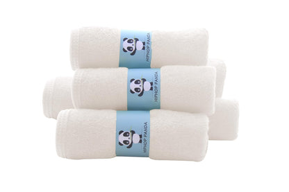 HIPHOP PANDA Baby Washcloths, Rayon Made from Bamboo - 2 Layer Ultra Soft Absorbent Newborn Bath
