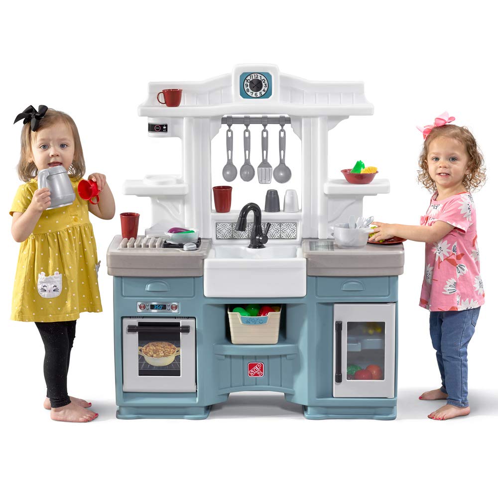 Step2 Timeless Trends Kids Kitchen Playset, Indoor/Outdoor Kitchenette, Interactive Play with