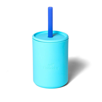 Avanchy Silicone Training Sippy Cup with Straw Lid – Tiny Cup for Babies 6+ Months to Toddlers 1