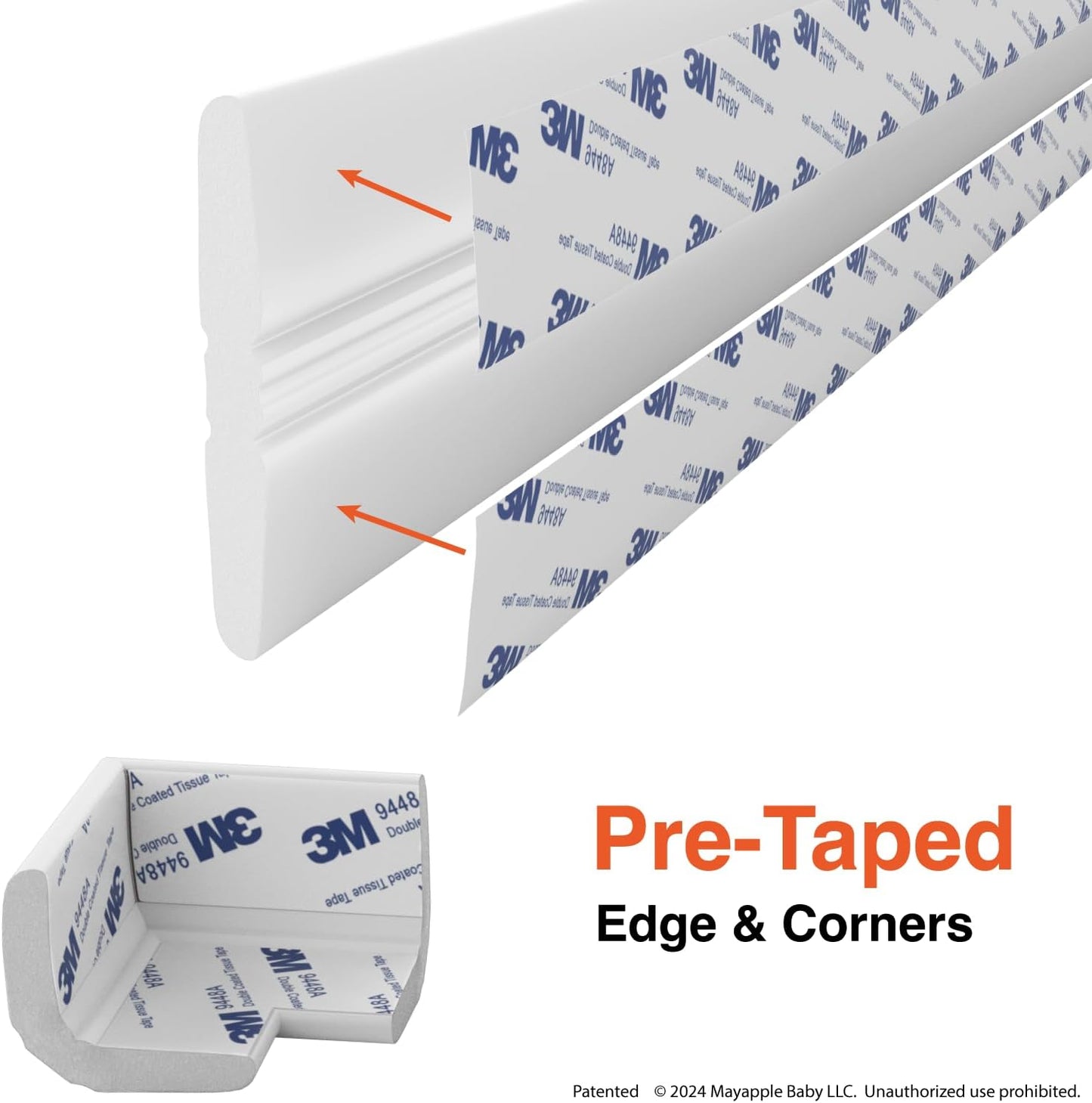 Roving Cove PreFit (Broad) Fireplace Edge Corner Protector (Extra Wide 9ft Edge 2 Corners), Baby