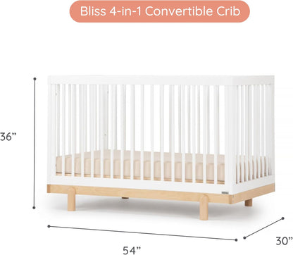 dadada Baby Bliss 4 in 1 Convertible Crib to Toddler Bed & Floor Bed – Made in Italy, GREENGUARD
