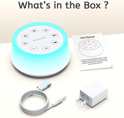 ColorsNoise Sound Machine and White Noise Machine with 30 Soothing Sounds with 12 Colors Baby Night