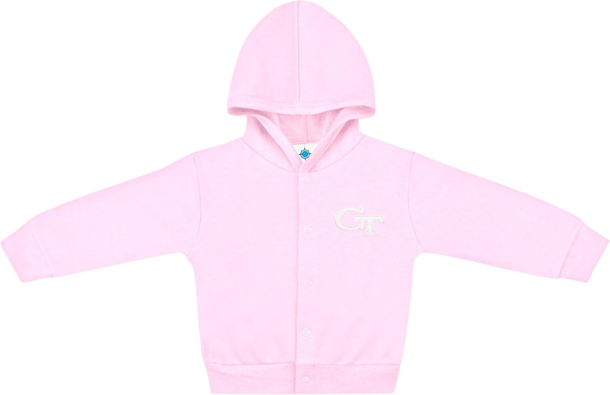 Creative Knitwear College Baby Snap Hooded Jacket - Team Logo, Multiple Colors, for Boys & Girls