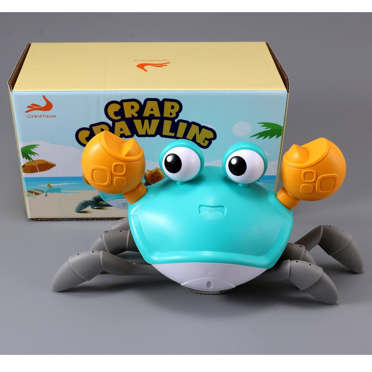 control future Crawling Crab Toy for Little Ones, Tummy Time Toy with Music and Lights, Interactive