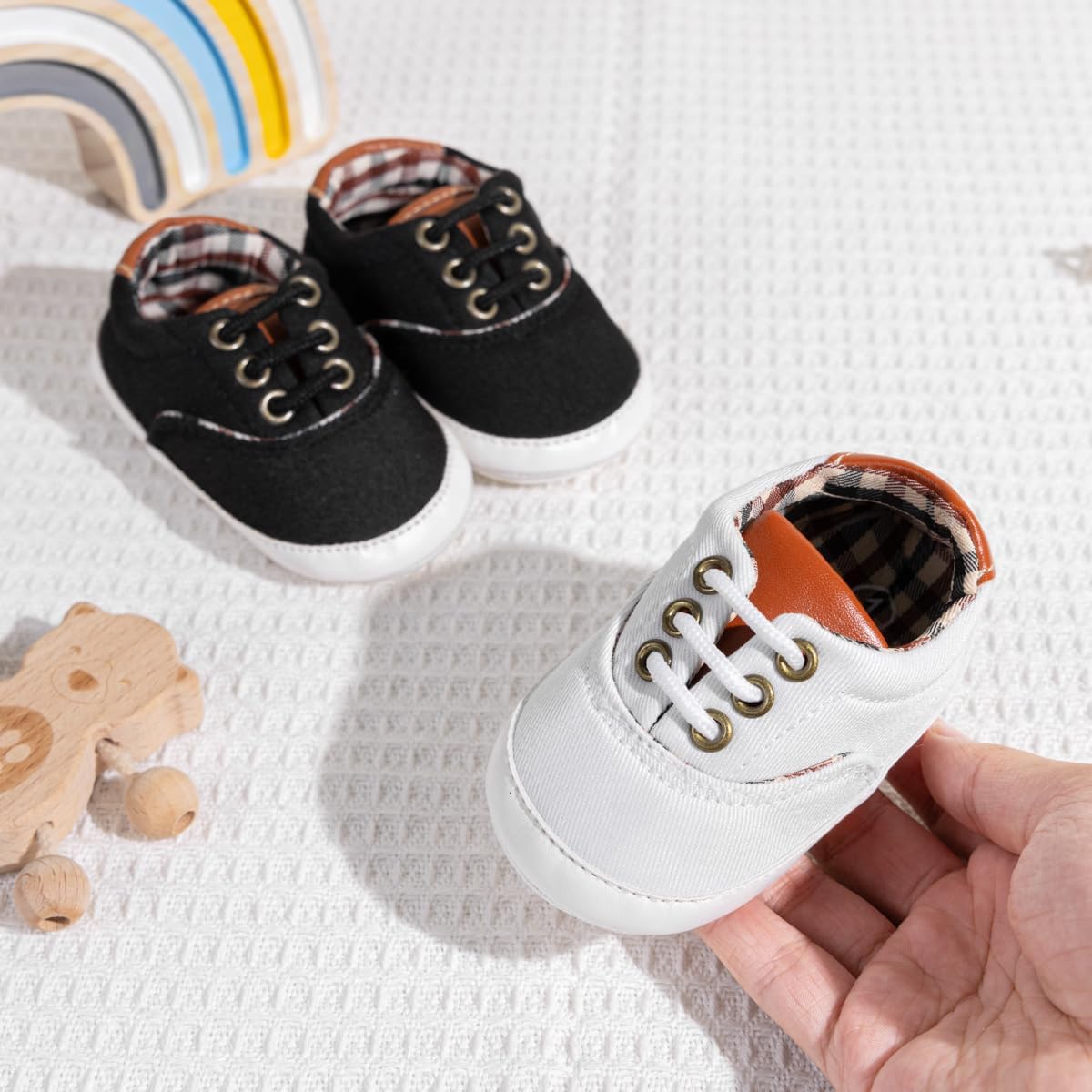 Morbido Infant Baby Boys Girls Canvas Sneaker Toddler Slip On Anti Skid Newborn First Walkers Candy