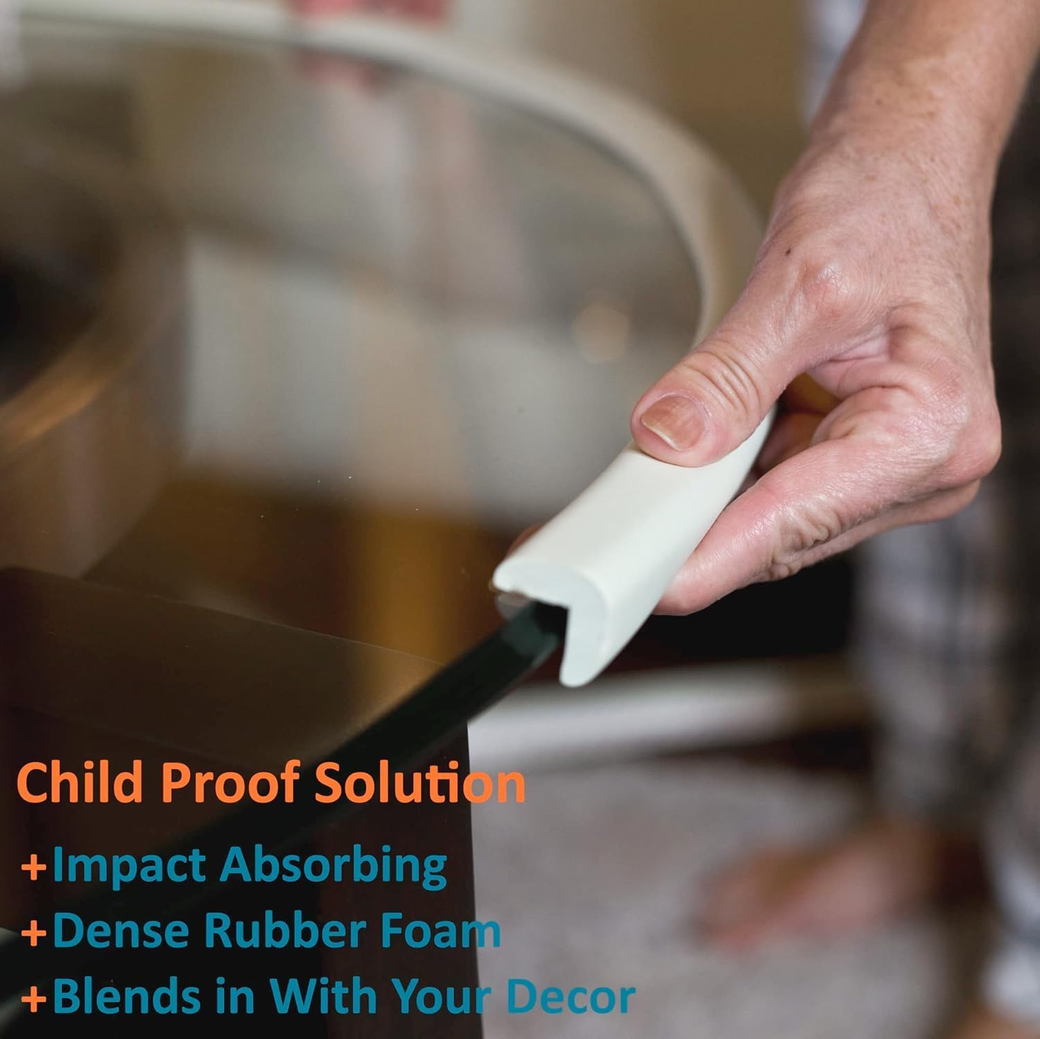 Furniture Edge 16.2ft & Corner Guards | Protective Foam Cushion | 15ft Bumper 4 Adhesive Childsafe