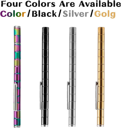 Black Fidget Pen Toy, Sensory Tool EDC Fidgeting Game for Adults, Cool Gadget Best for Stress and