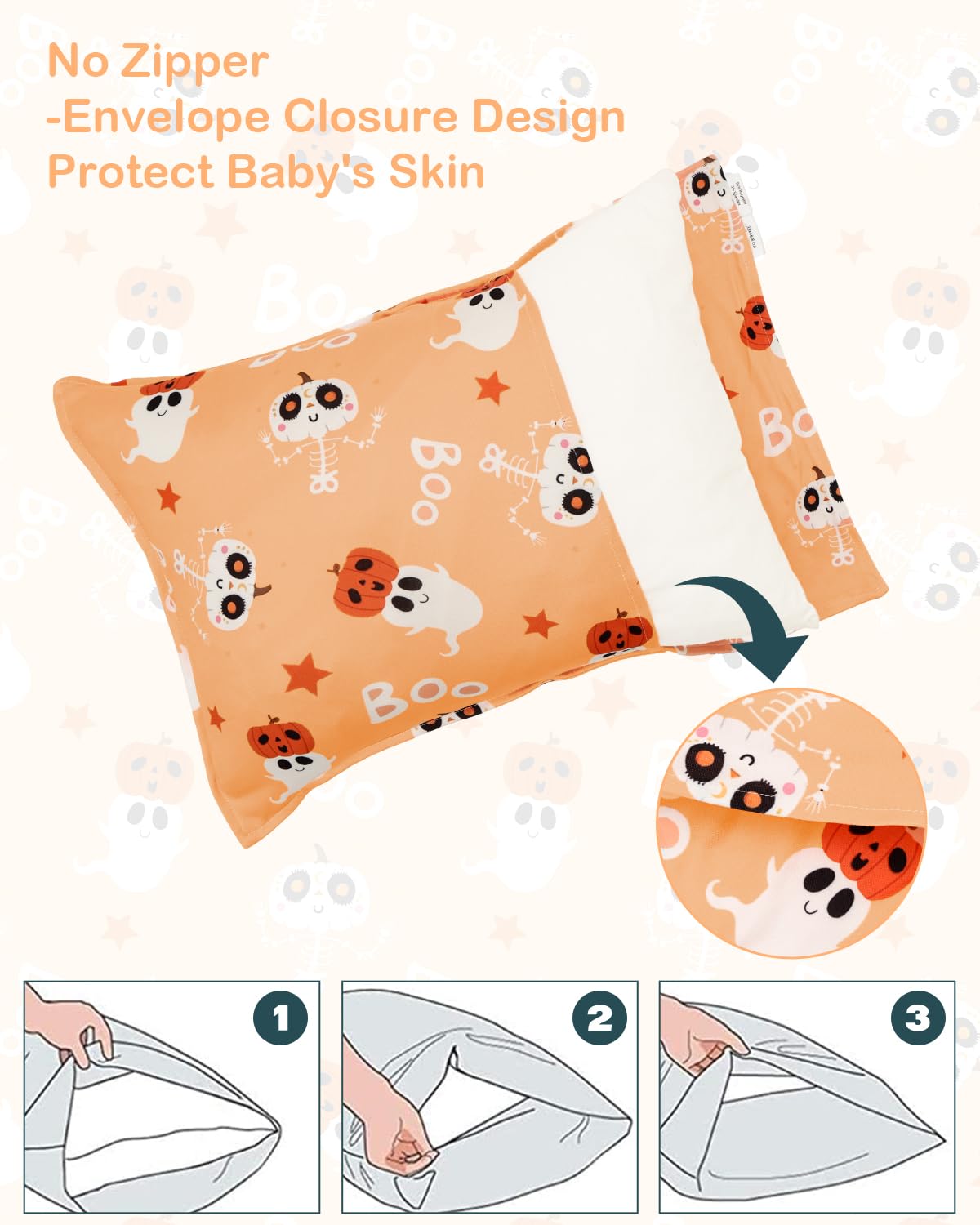ALVABABY Toddler Pillowcases Stretchy Soft Kids Pillow Cover 2 Pack Fit 13"x 18" or 12"x16"
