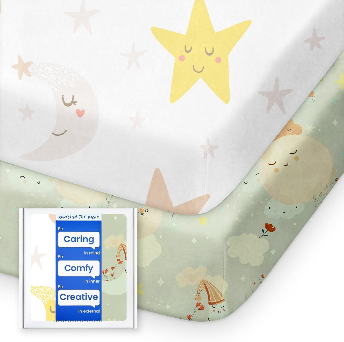 Cloud-Like Soft Pack N Play Sheets - Compatible with Graco, 4moms, Dream On Me, Baby Trend and