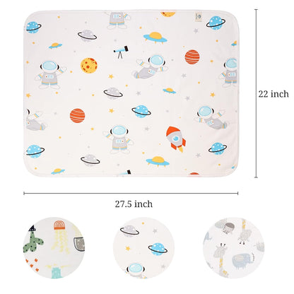 Baby Diaper Changing Pad Liners(22X27.5 inches) Soft Cotton Waterproof Changing Mat for Baby