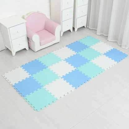 MQIAOHAM® 18 Pieces Puzzle Play Mats, Soft Baby Play Mat, Kids Interlocking Foam Floor Tiles