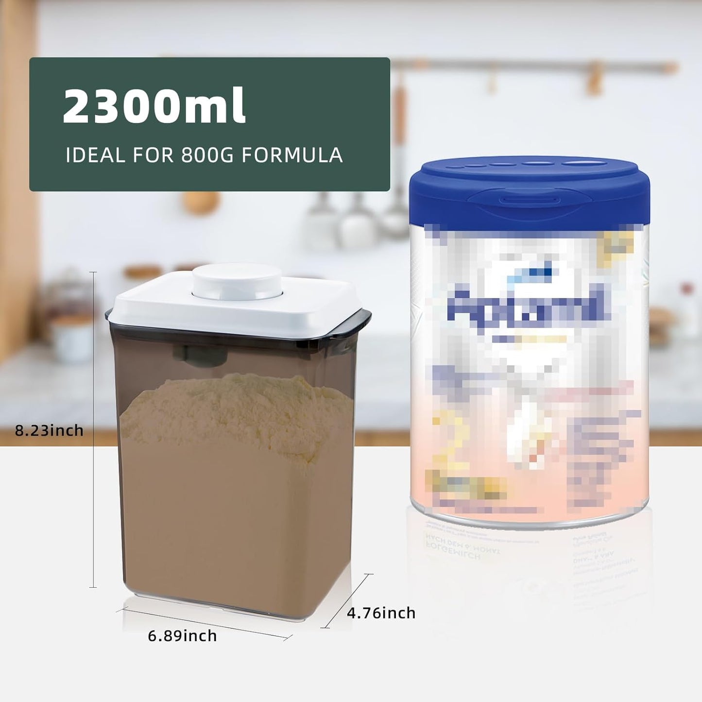Pop Airtight Formula Container, 2300ml Baby Formula Dispenser on The Go - BPA-Free Formula Holder