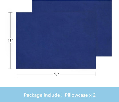 TILLYOU Toddler Pillowcase 2 Pack with Envelope Closure,13" x 18" Silky Soft Microfiber Travel Kids